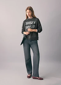 Printed cotton sweatshirt