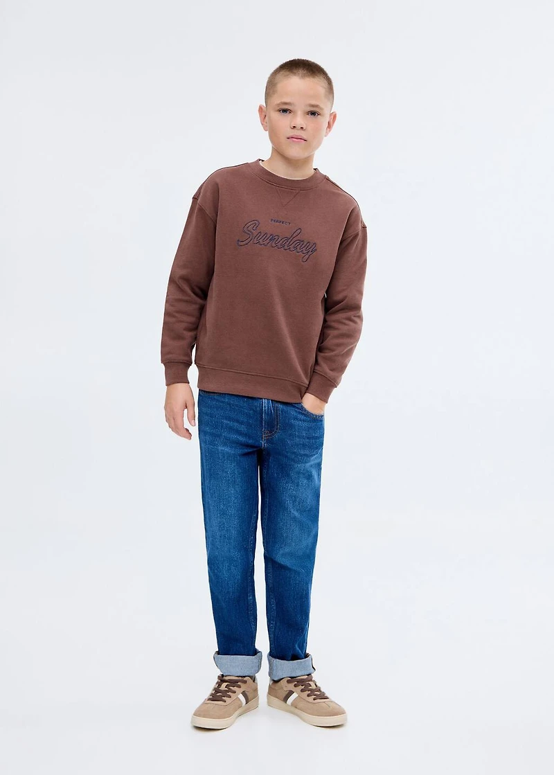Embroidered cotton sweatshirt