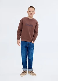 Embroidered cotton sweatshirt