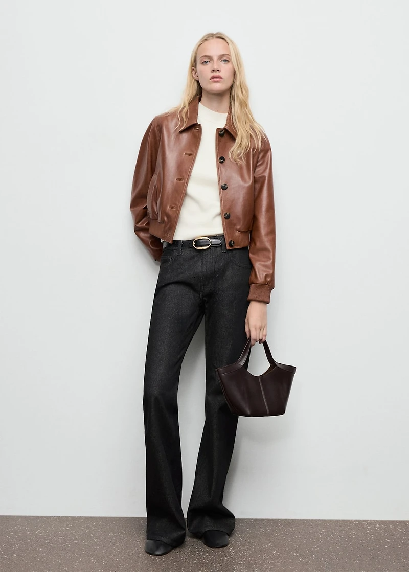 Straight low-waist jeans