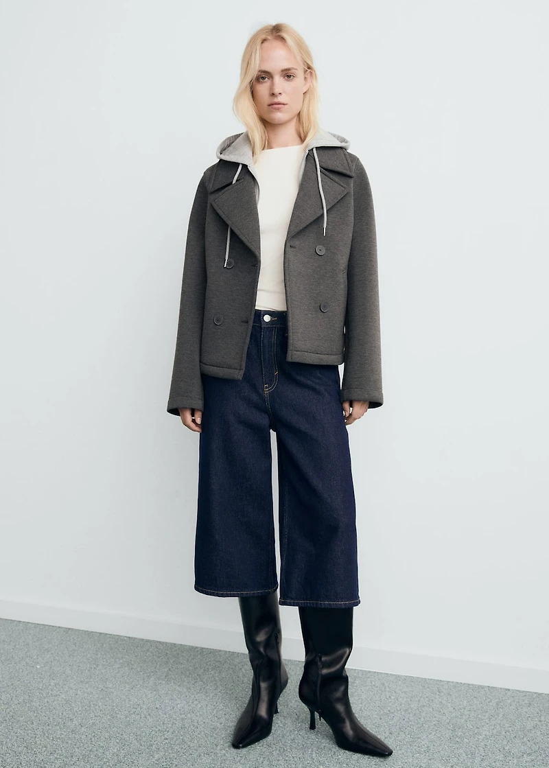 Combined hooded jacket