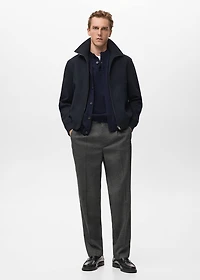 Zip textured jacket