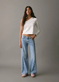 Asymmetric cotton T-shirt