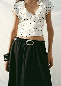 Oval buckle belt