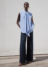 Tie-neck blouse
