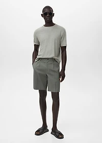 Slim-fit chino cotton bermuda shorts
