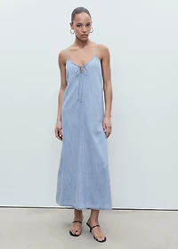 Strappy denim dress