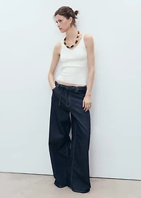 V-neck knitted top