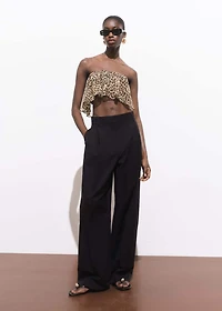 Animal-print crop top