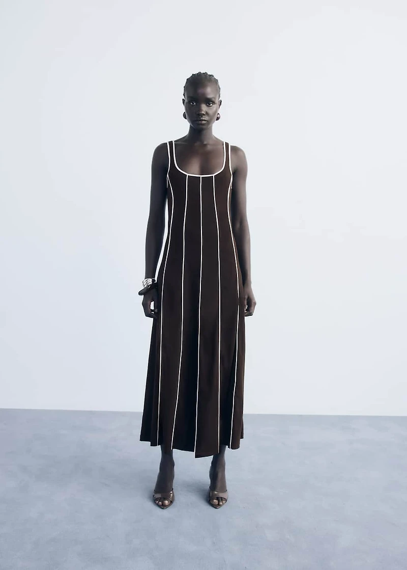 Striped cotton dress
