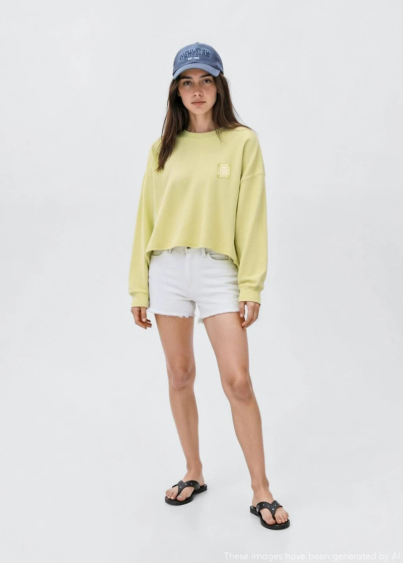 Oversized printed sweatshirt