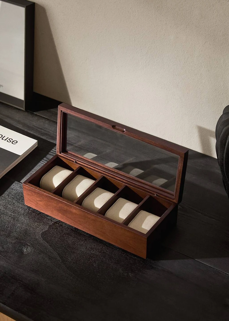 Wooden jewelry box for watches
