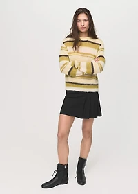 Pleated mini-skirt