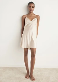 Silk strapless nightgown