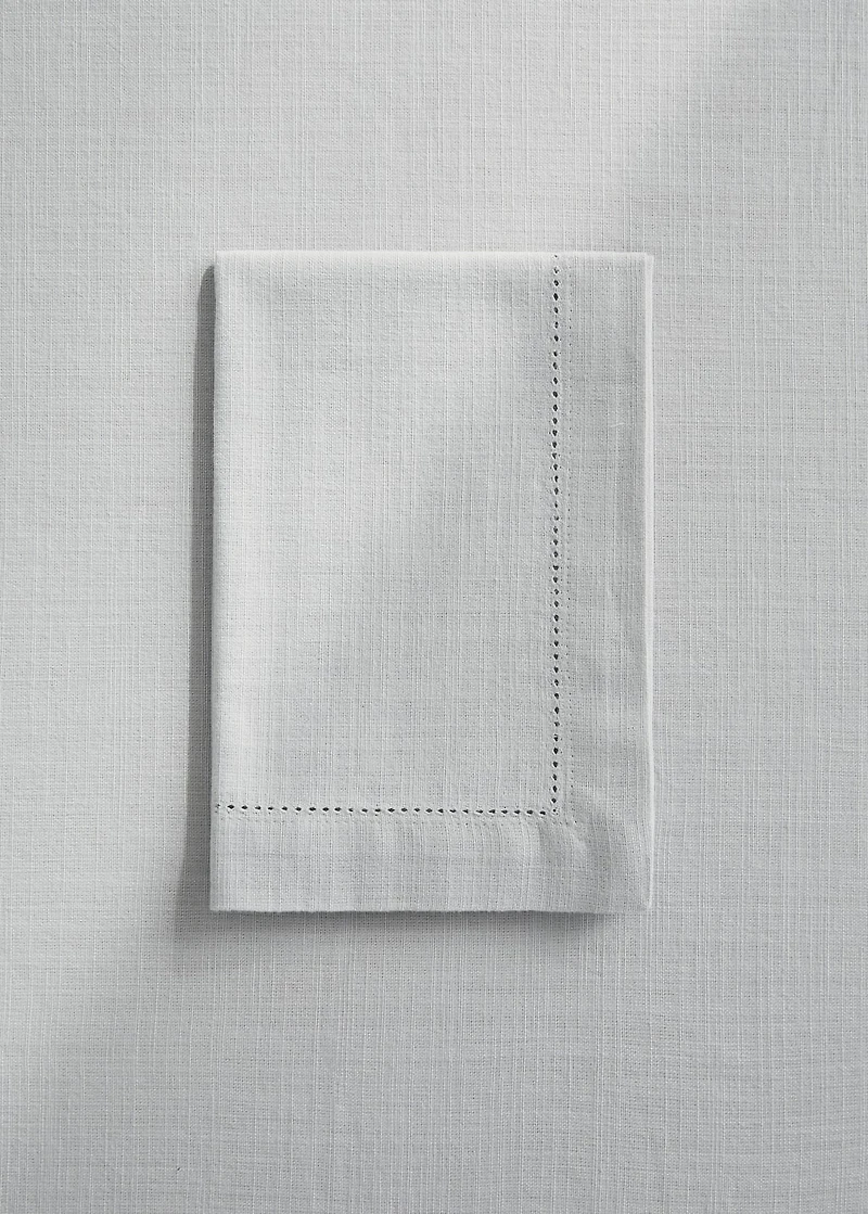 Cotton napkin with hemstitch