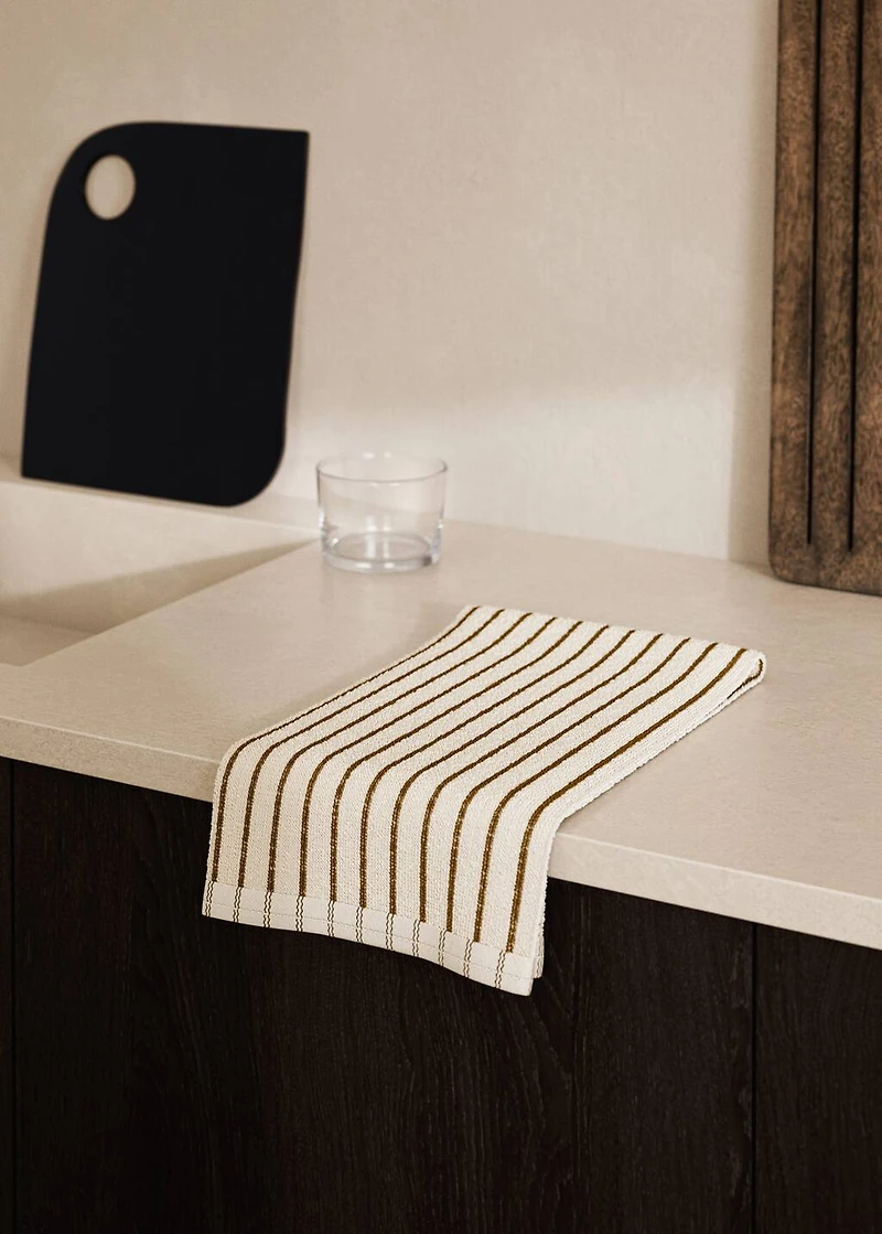 Multi-striped terry kitchen towel