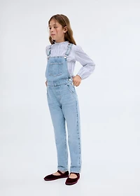 Long denim dungarees