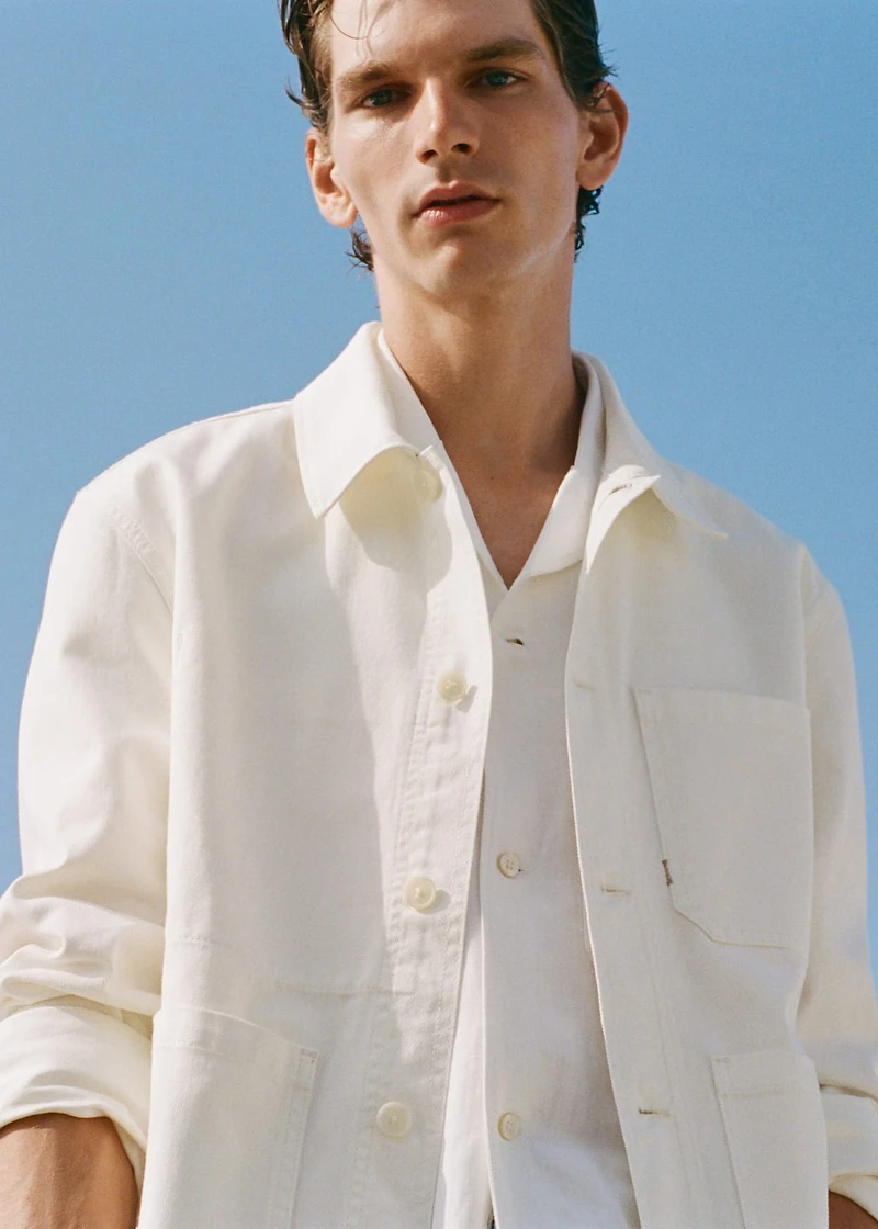 100% cotton jacket with pockets