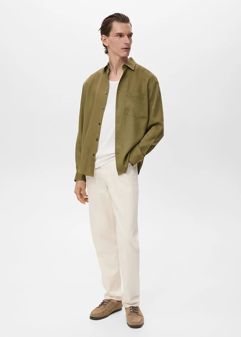 100% lyocell shirt with pocket