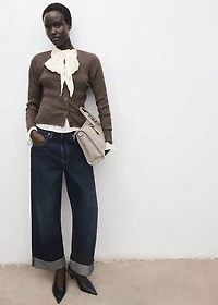 Ribbed knitted cardigan