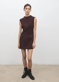 Short dress with patch pockets