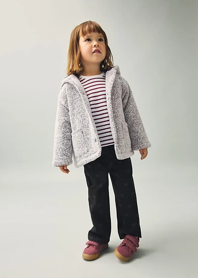 Straight-leg jeans with hearts