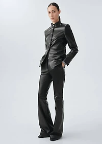 100% leather jacket with buttons