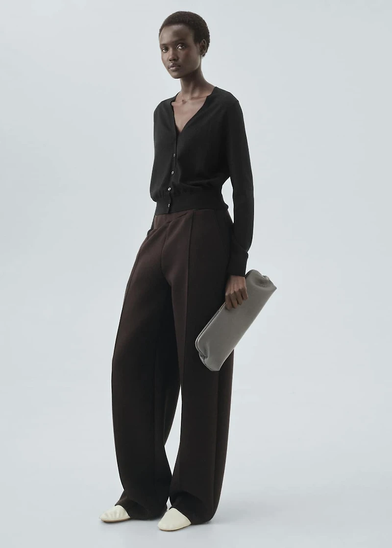 100% wool V-neck cardigan