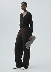 100% wool V-neck cardigan