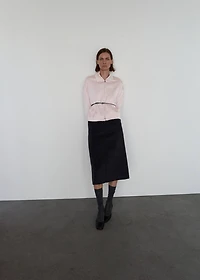 Satin jacket with zipper