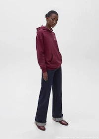 Embroidered hooded sweatshirt
