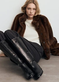 Knee-high leather boots