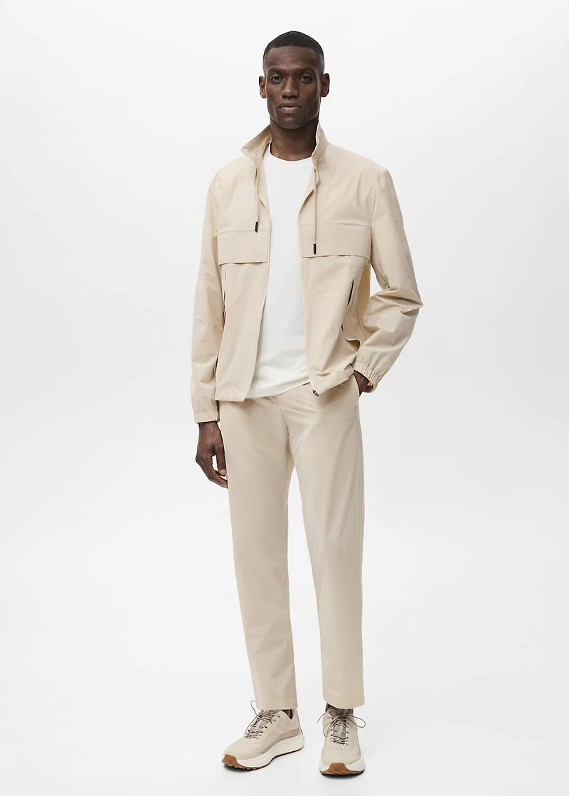 Slim-fit water-repellent pants