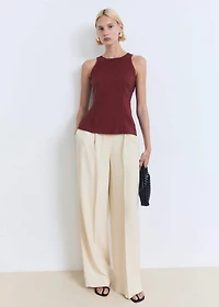 Fitted halter-neck blouse