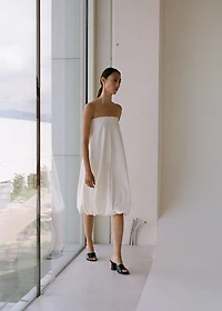 Patent leather effect heeled sandal