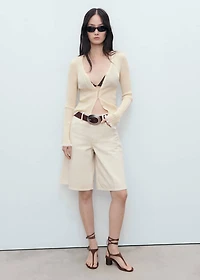 Contrast trim cardigan