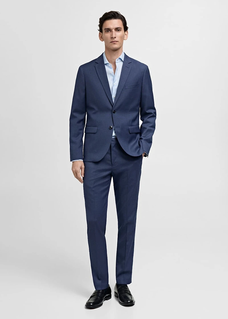 Slim fit structured suit shirt