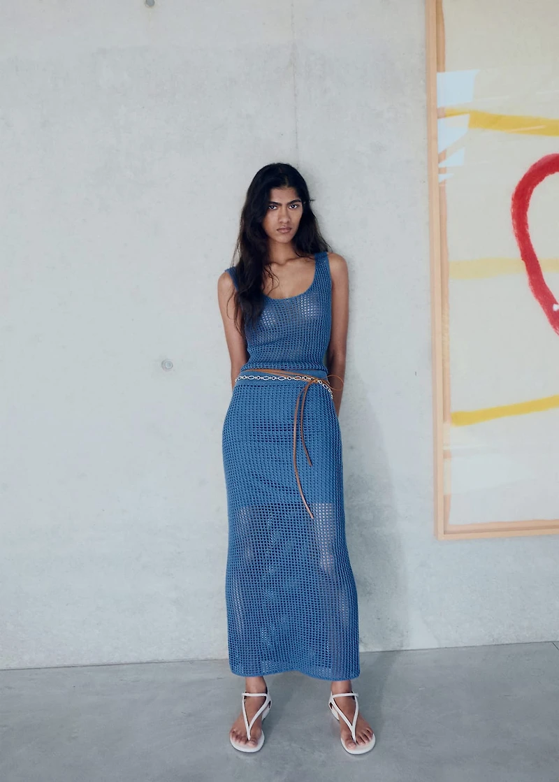 Crochet long skirt