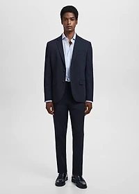 Slim fit thousand striped suit shirt