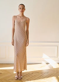 Scoop-back sequin dress