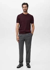 Cotton fine-knit t-shirt