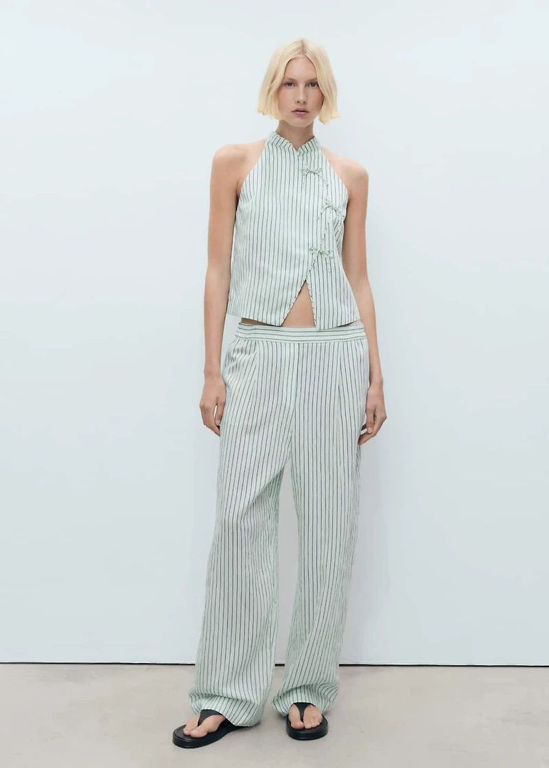 Striped flowy trousers