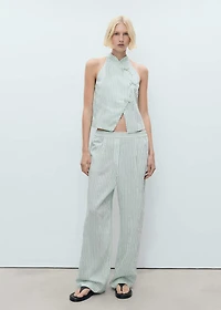 Striped flowy trousers