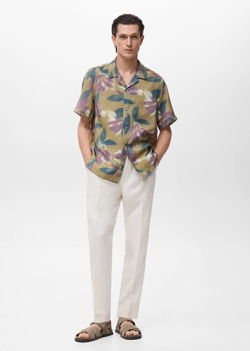 Printed short-sleeved shirt