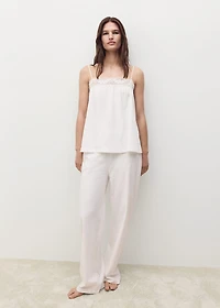 Cotton top with lace straps