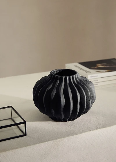 organic earthenware vase