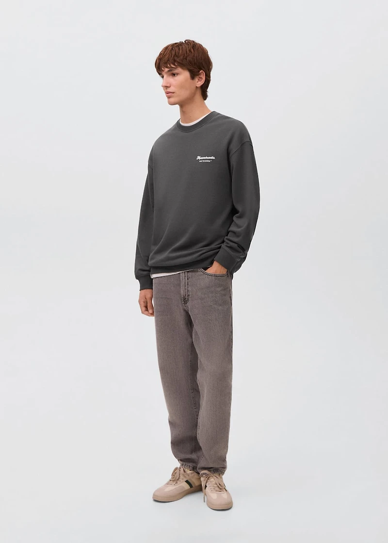 Printed cotton sweatshirt
