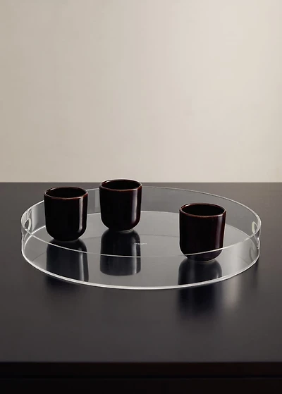 Round acrylic tray
