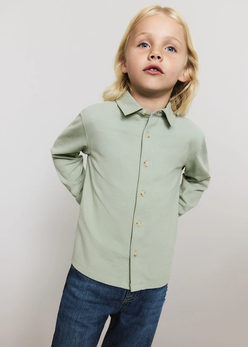 Cotton knit shirt