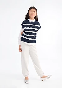 Braided-knit vest